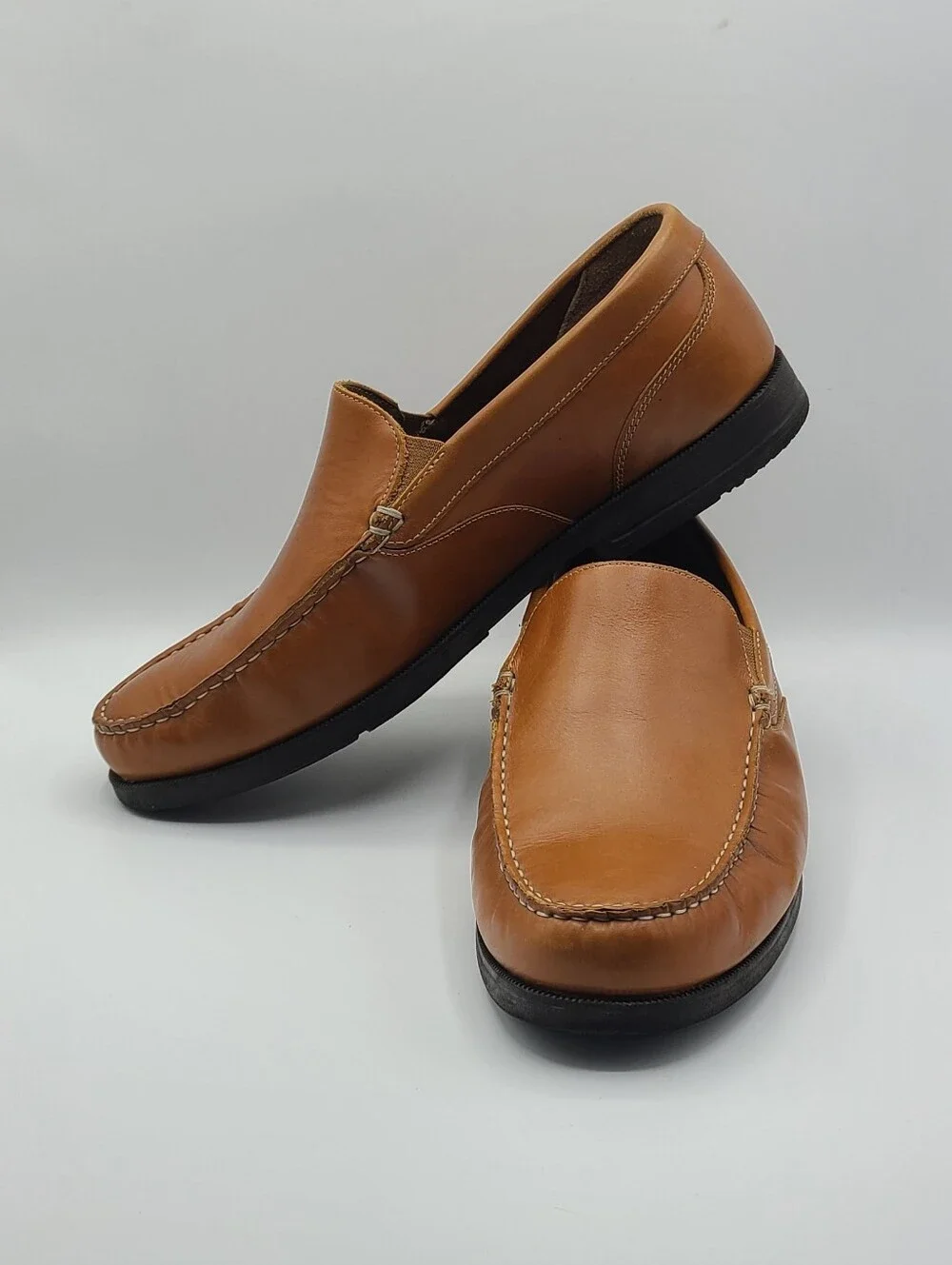 Rockport Tan Leather Slip-on Loafers 11 Wide